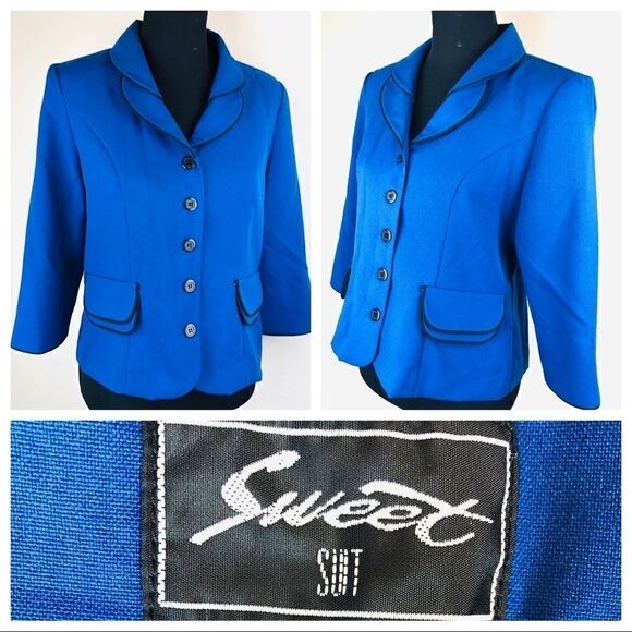 Vintage Classic Blue Blazer by Sweet Suit - Picture 1 of 9